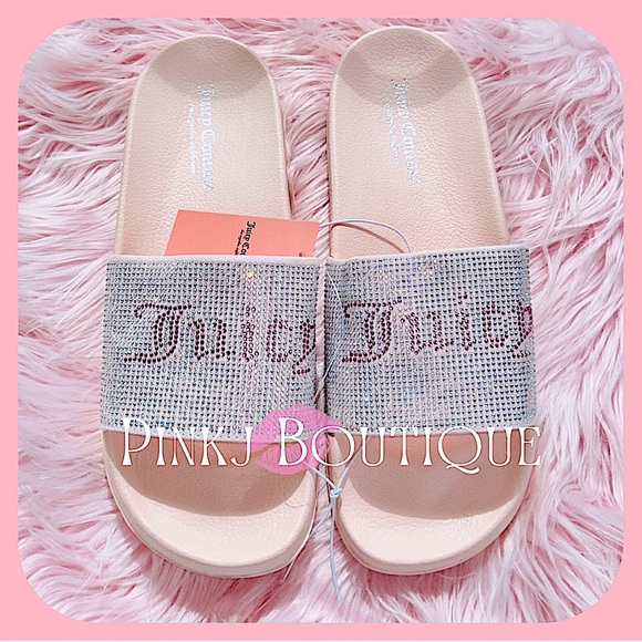 Juicy Couture Shoes - 💗💋{Juicy Couture} Beautiful Bling Blush Pink {Wander} Slides | Sandals!